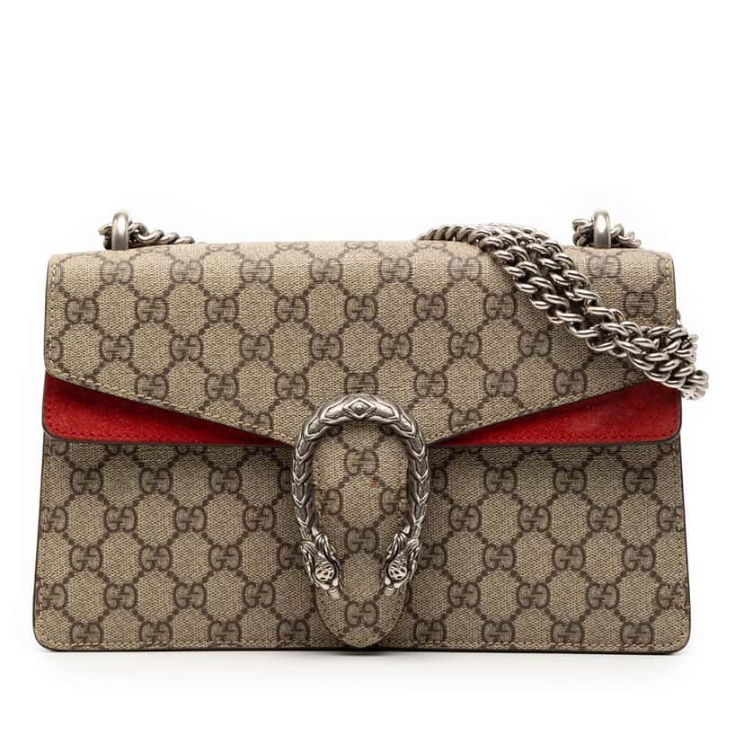 Gucci Medium GG Supreme Dionysus Shoulder Bag Beige Very good condition - Front View