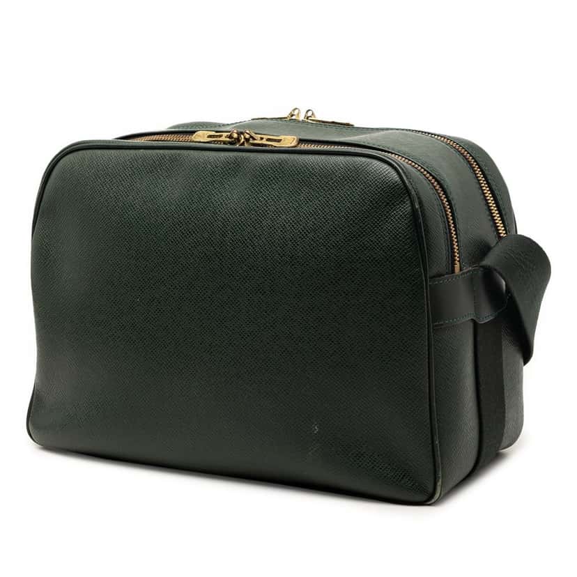 Louis Vuitton Taiga Reporter PM Green Leather Very good condition - Back View