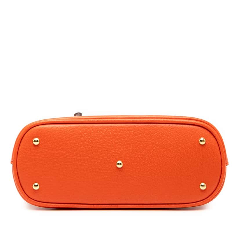 Gucci Mini Dollar Calfskin Bamboo Diana Dome Satchel Orange Leather Very good condition - Inside View