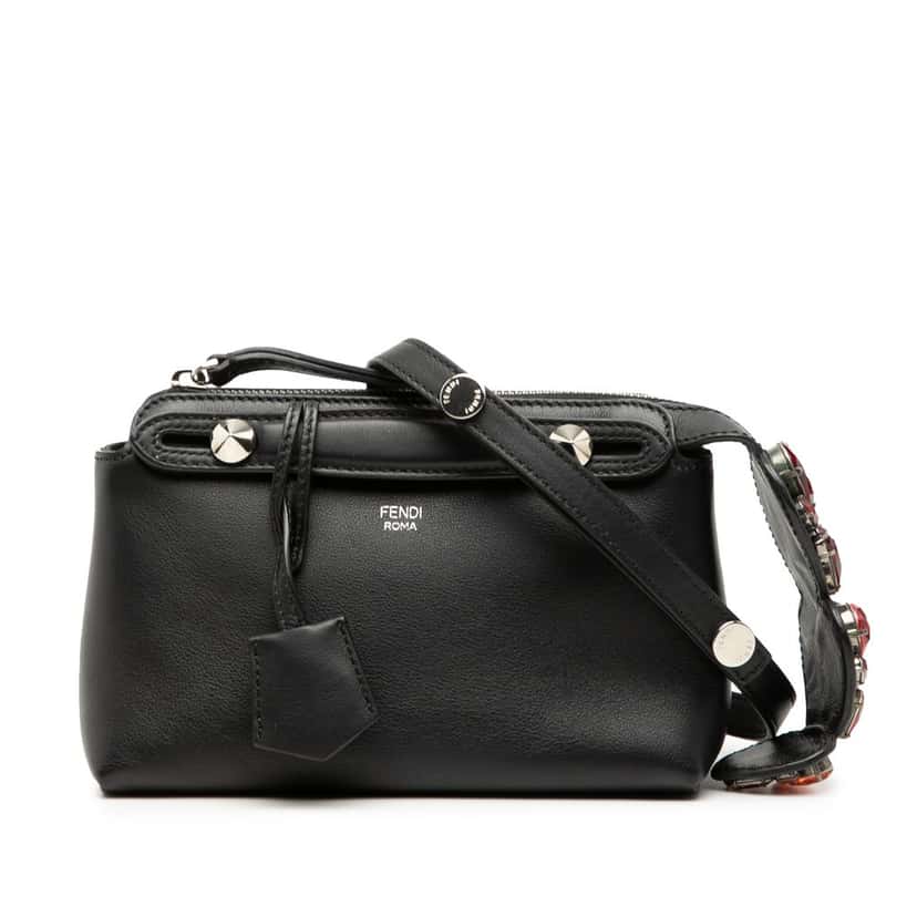Fendi Mini Leather By The Way Satchel Black Leather Very good condition - Front View