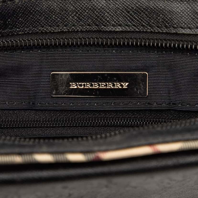 Burberry Nova Check Canvas Shoulder Bag Beige Very good condition - Box View