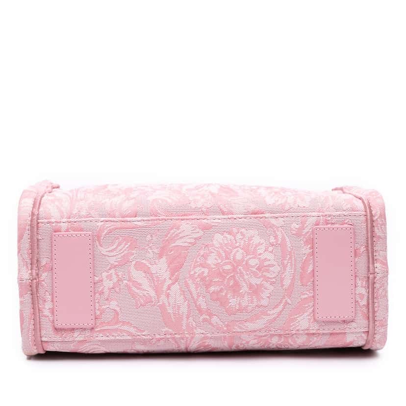 Versace Small Canvas Barocco Athena Tote Pink Very good condition - Inside View