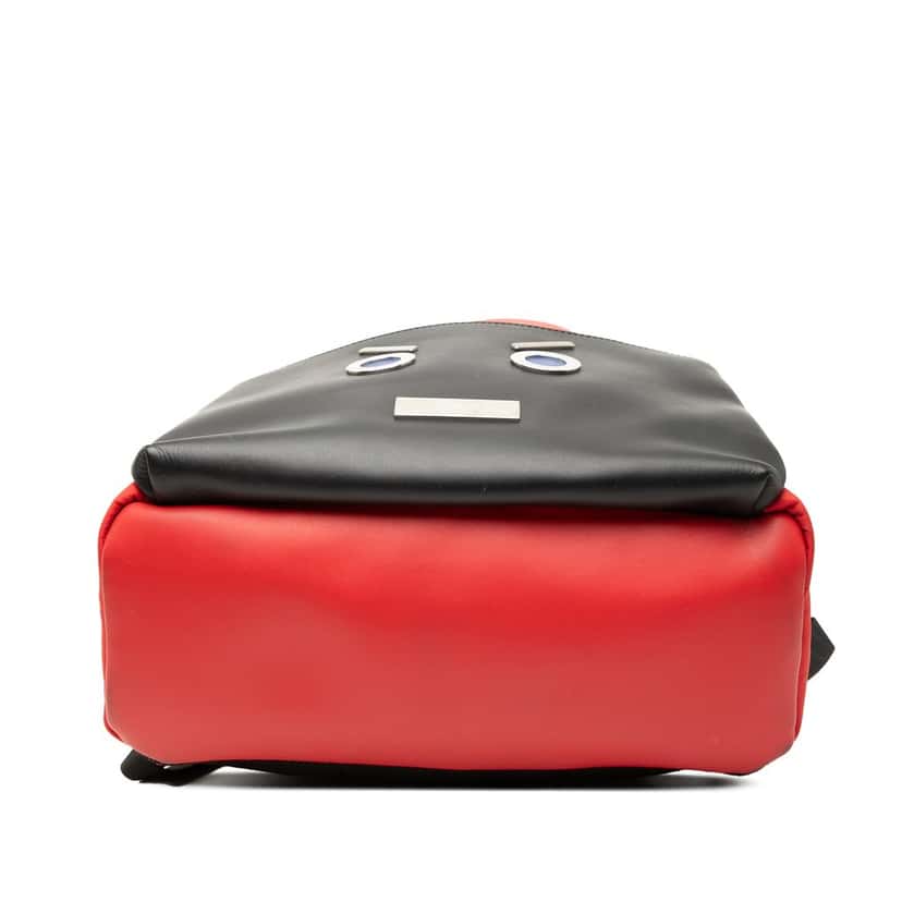 Fendi Nylon and Leather Faces Backpack Red Very good condition - Inside View