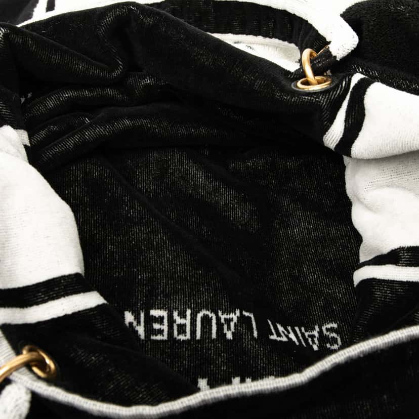 Saint Laurent Terry Cloth Rive Gauche Tote Black Very good condition - Model View