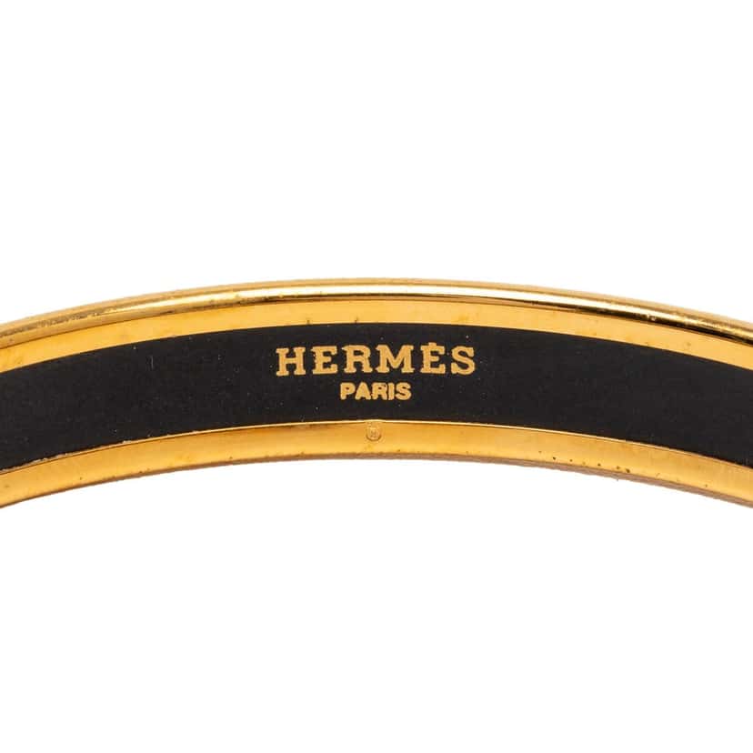 Hermès Narrow Safari Enamel Bangle 65 Blue Very good condition - Model View