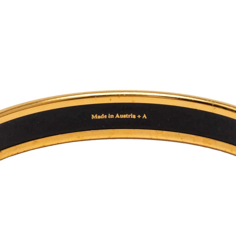 Hermès Narrow Safari Enamel Bangle 65 Blue Very good condition - Box View