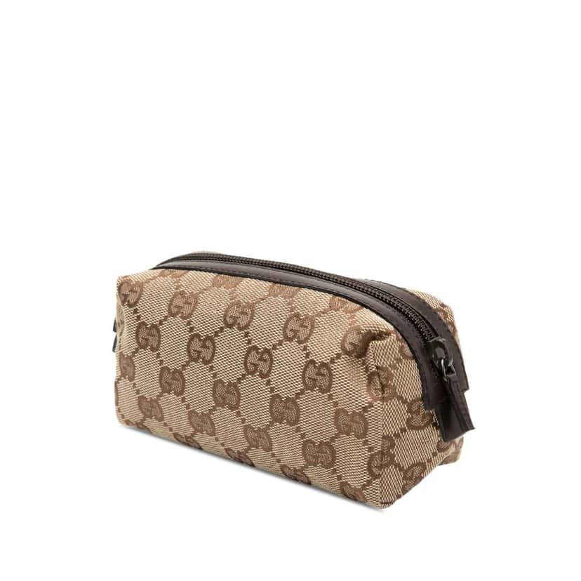 Gucci GG Canvas Pouch Beige Very good condition - Back View