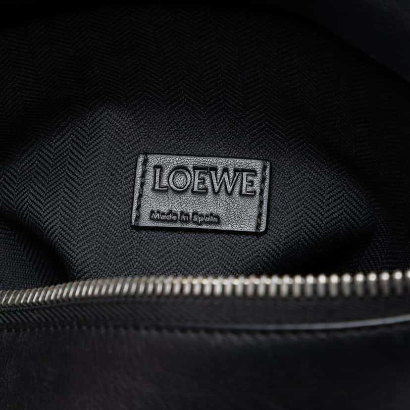 LOEWE Leather Anagram T Pouch Crossbody Black Leather Very good condition - Box View