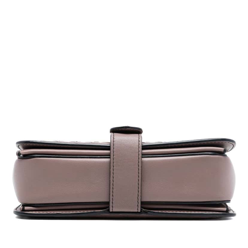 Bottega Veneta Small Nappa Intrecciato Runway Shoulder Bag Pink Leather Very good condition - Inside View