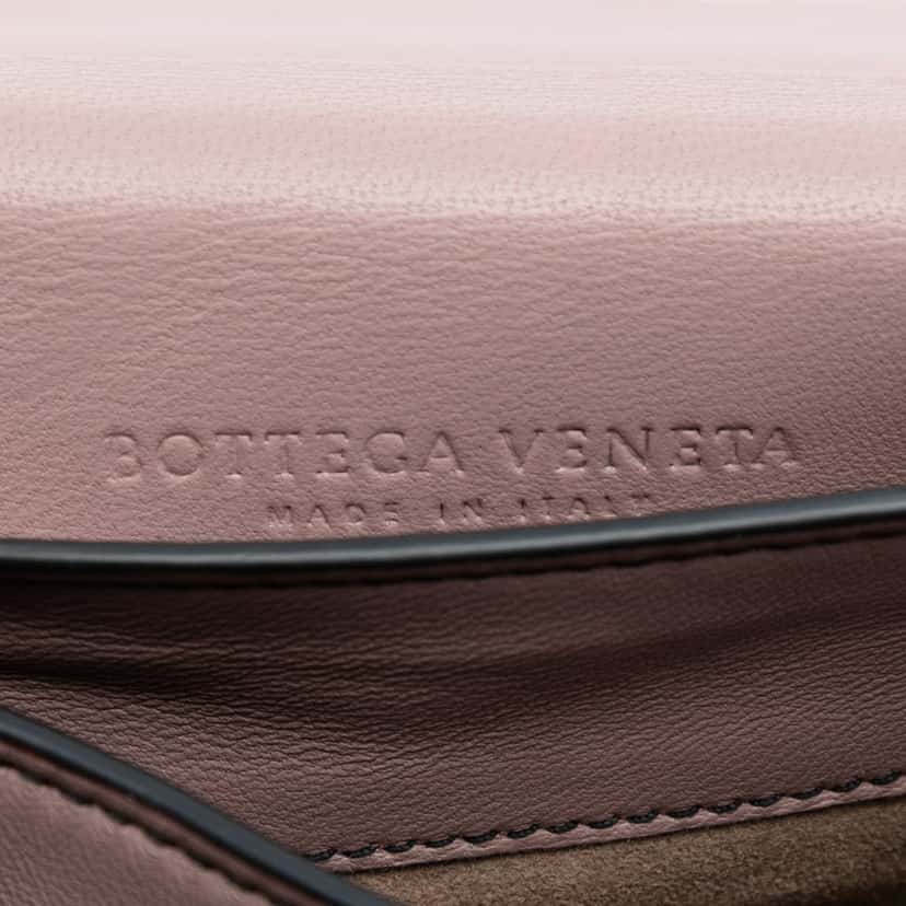 Bottega Veneta Small Nappa Intrecciato Runway Shoulder Bag Pink Leather Very good condition - Box View