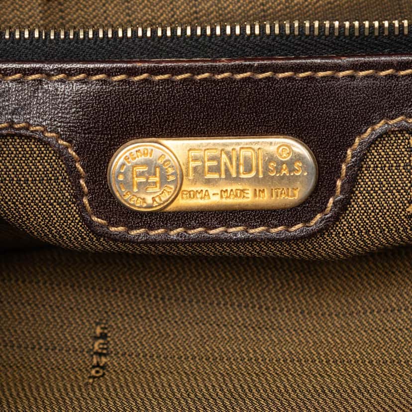 Fendi Zucca Canvas Twins Tote Brown Very good condition - Box View