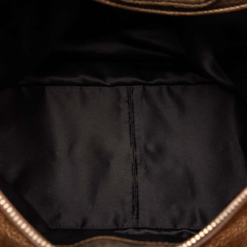 Saint Laurent Metallic Calfskin Muse Satchel Brown Leather Very good condition - Model View