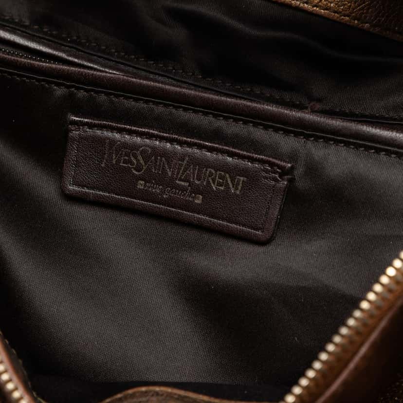 Saint Laurent Metallic Calfskin Muse Satchel Brown Leather Very good condition - Box View