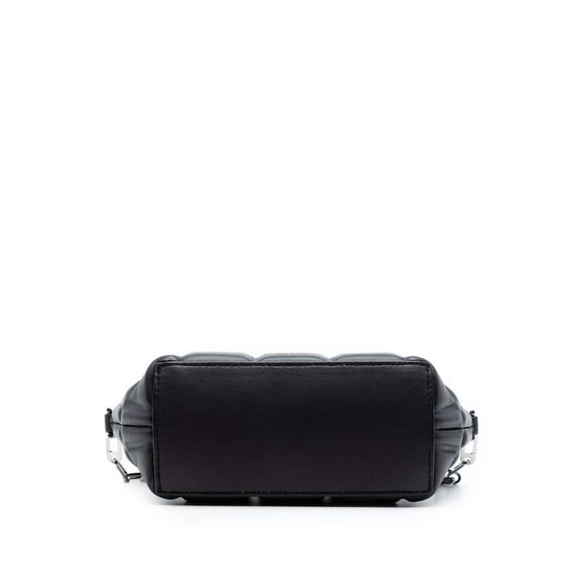 Bottega Veneta Mini Padded Nappa Half Moon Chain Crossbody Black Leather Very good condition - Inside View