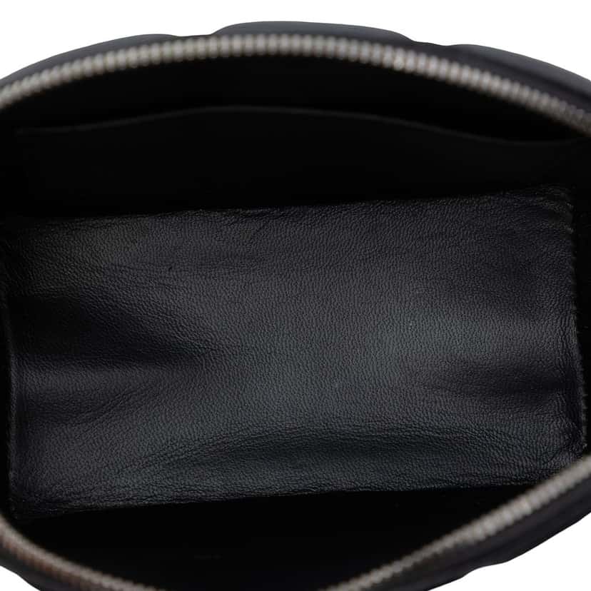 Bottega Veneta Mini Padded Nappa Half Moon Chain Crossbody Black Leather Very good condition - Model View