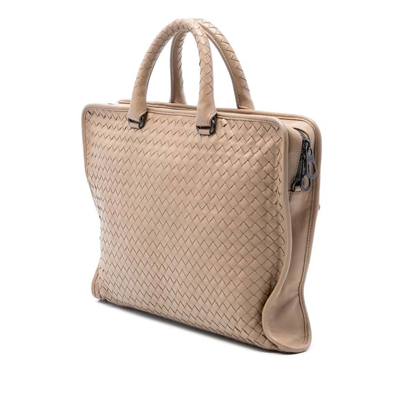 Bottega Veneta Nappa Intrecciato Business Bag Brown Leather Very good condition - Back View