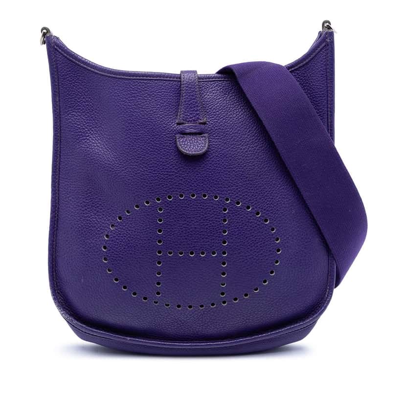Hermès Clemence Evelyne III 29 Purple Leather Very good condition - Front View