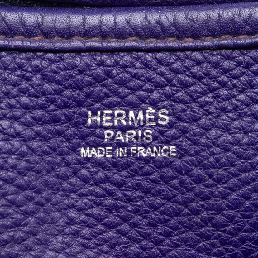 Hermès Clemence Evelyne III 29 Purple Leather Very good condition - Box View