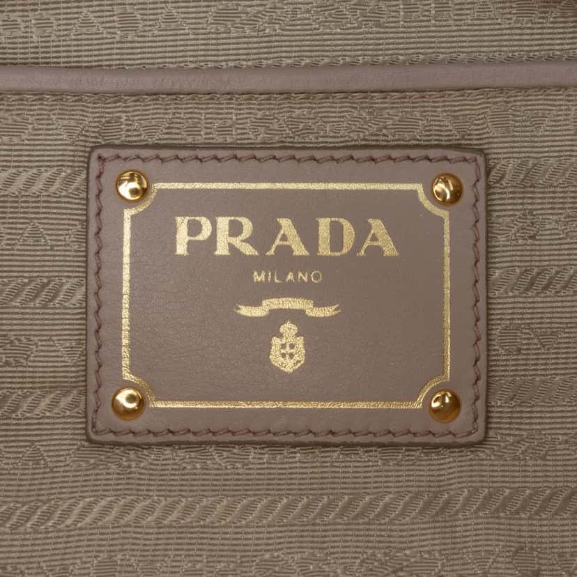 Prada Vitello Bow Satchel Beige Leather Very good condition - Box View
