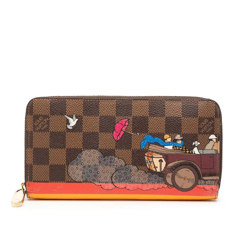 Louis Vuitton Damier Ebene Evasion Illustre Zippy Wallet Brown Very good condition - Front View