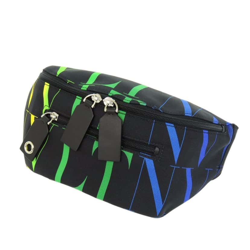 Valentino Nylon VLTN Belt Bag Black Very good condition - Front View