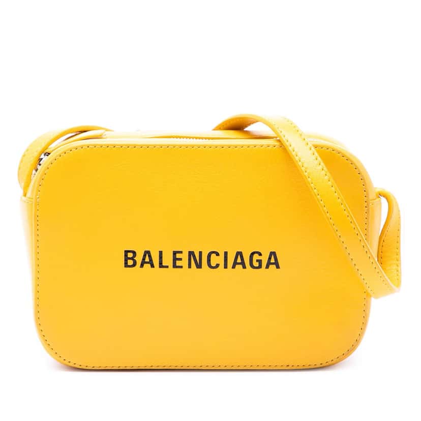 Balenciaga Leather Everyday Camera Bag XS Yellow Leather Very good condition - Front View