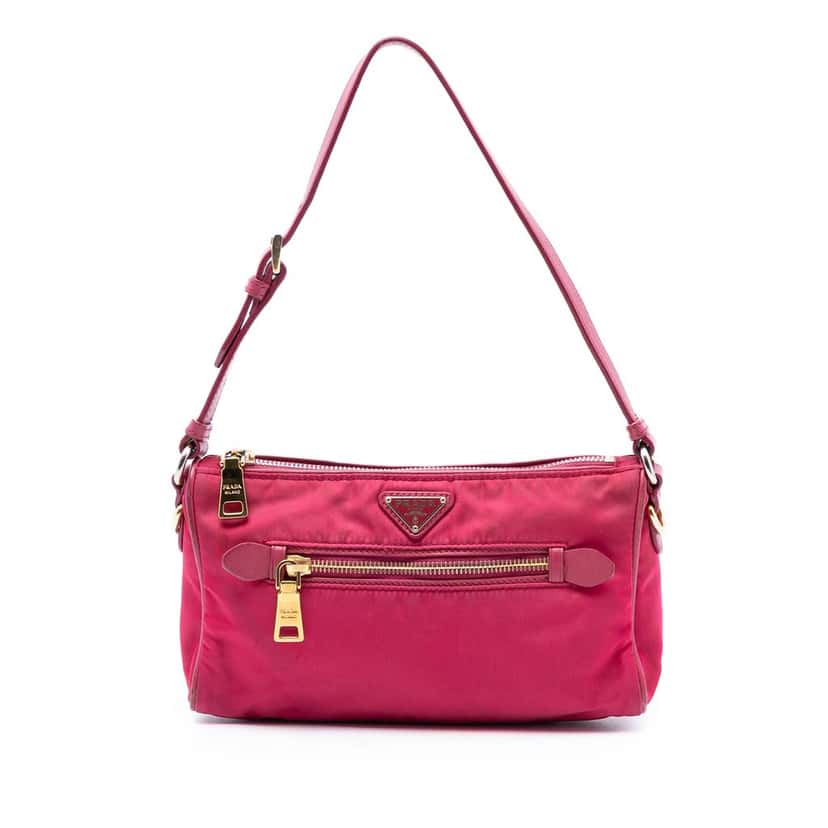 Prada Tessuto Shoulder Bag Pink Very good condition - Front View