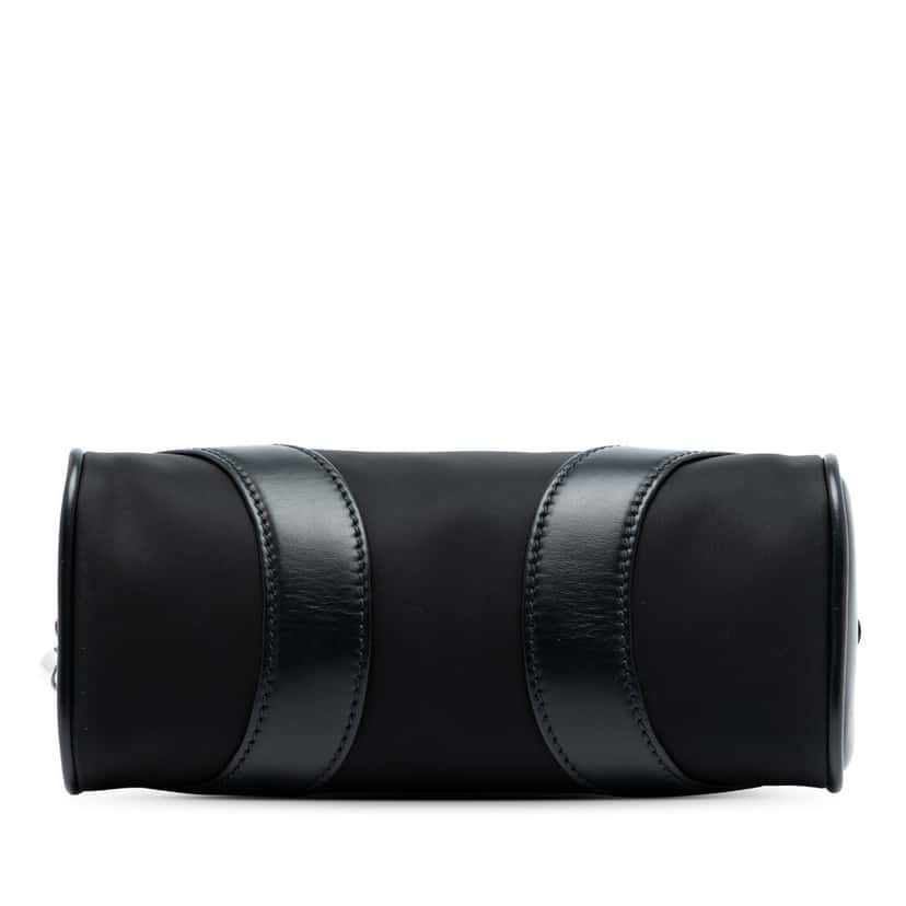Prada Soft Calf Trimmed Tessuto Bowling Crossbody Black Very good condition - Inside View
