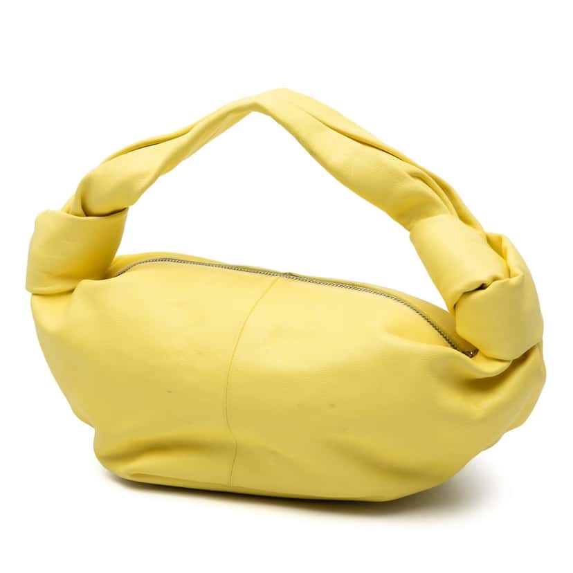 Bottega Veneta Calfskin Double Knot Bag Yellow Leather Very good condition - Back View