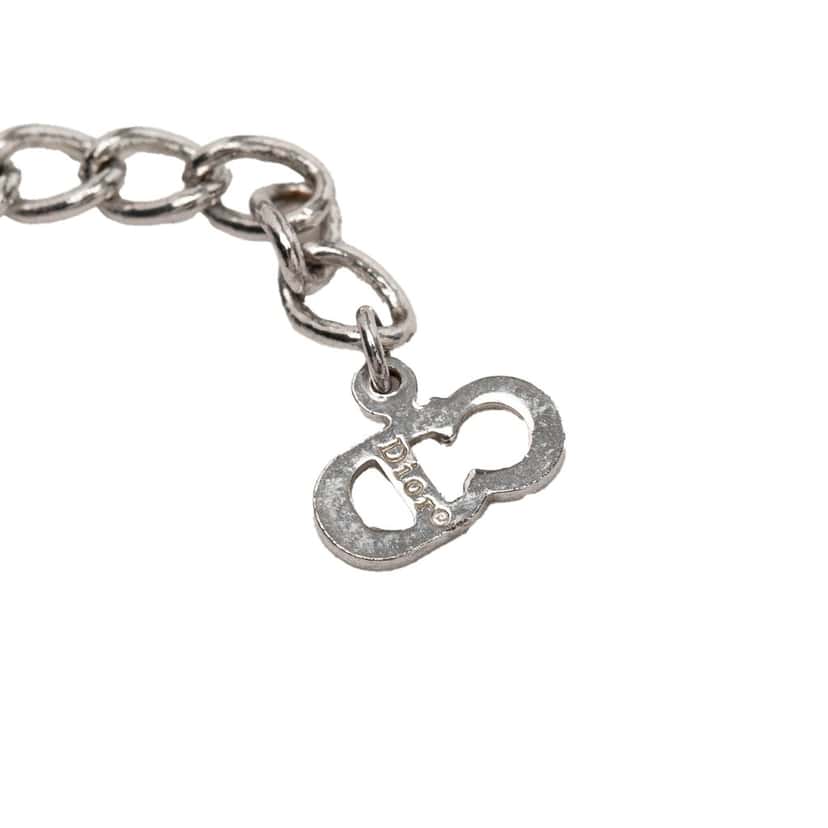 Dior Brass CD Logo Chain Link Bracelet Silver Metal Very good condition - Box View