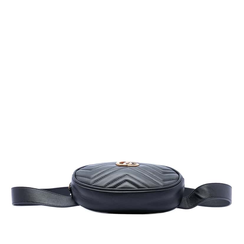Gucci GG Marmont Matelasse Leather Belt Bag Black Leather Very good condition - Inside View