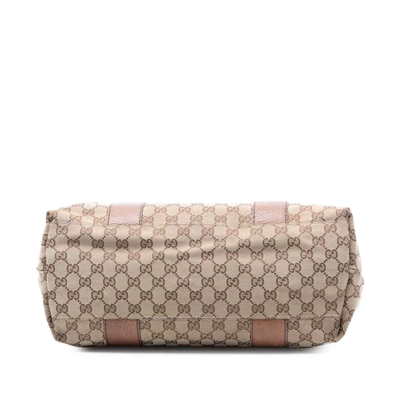 Gucci Medium GG Canvas Bamboo Libeccio Tote Beige Very good condition - Inside View