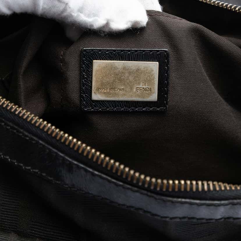 Fendi Zucca Canvas Chef Zip Crossbody Brown Very good condition - Box View