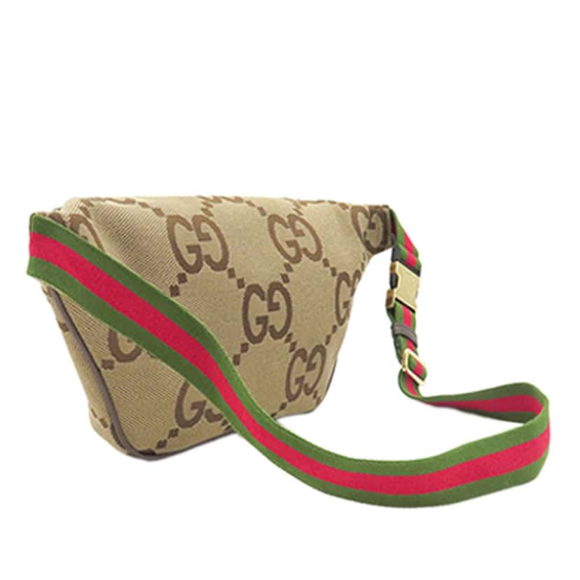 Gucci Jumbo GG Canvas Web Belt Bag Beige Very good condition - Back View