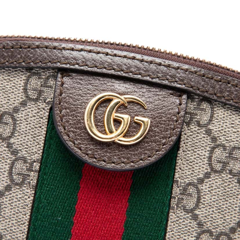 Gucci Small GG Supreme Web Ophidia Dome Crossbody Beige Very good condition - Box View