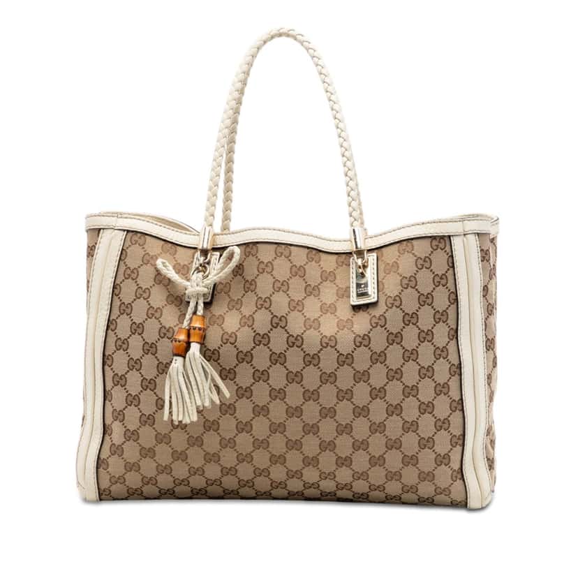 Gucci Medium GG Canvas Bella Tote Beige Very good condition - Front View