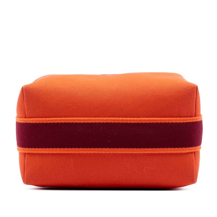 Hermès Small Toile Bride A Brac Case Orange Very good condition - Inside View