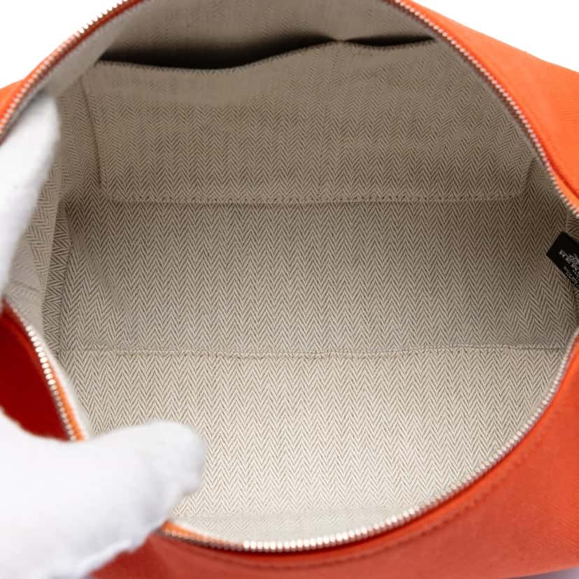 Hermès Small Toile Bride A Brac Case Orange Very good condition - Model View