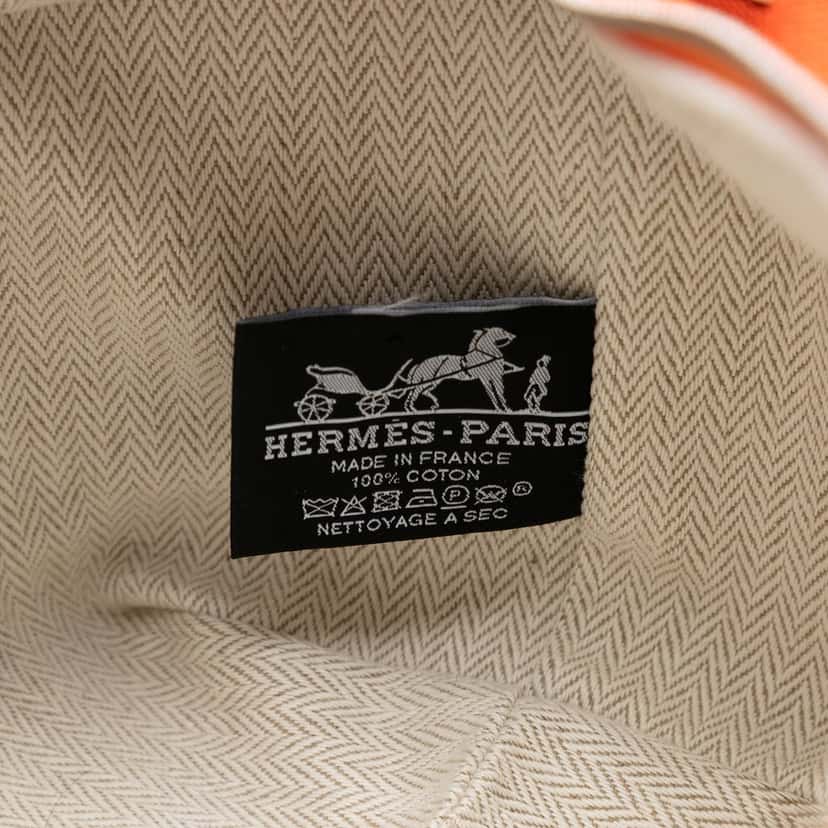 Hermès Small Toile Bride A Brac Case Orange Very good condition - Box View