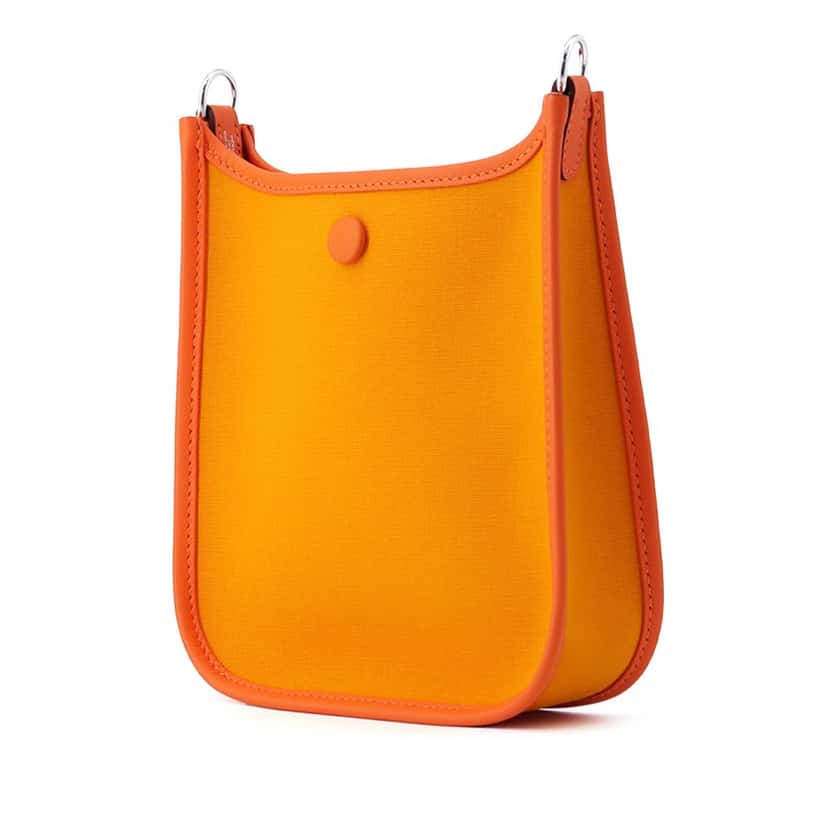 Hermès Toile Officier and Swift Neo Evelyne 16 Orange Very good condition - Back View
