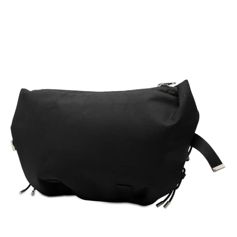 Celine Medium Nylon Logo Trekking Messenger Bag Black Very good condition - Back View