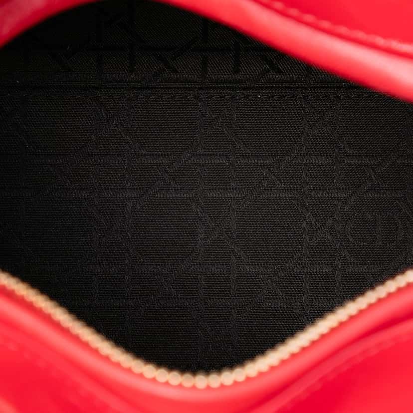 Dior Medium Patent Cannage Lady Dior Red Leather Very good condition - Model View