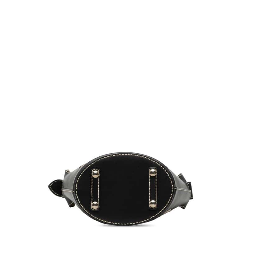 Burberry Mini Leather Grommet Bucket Bag Black Leather Very good condition - Inside View