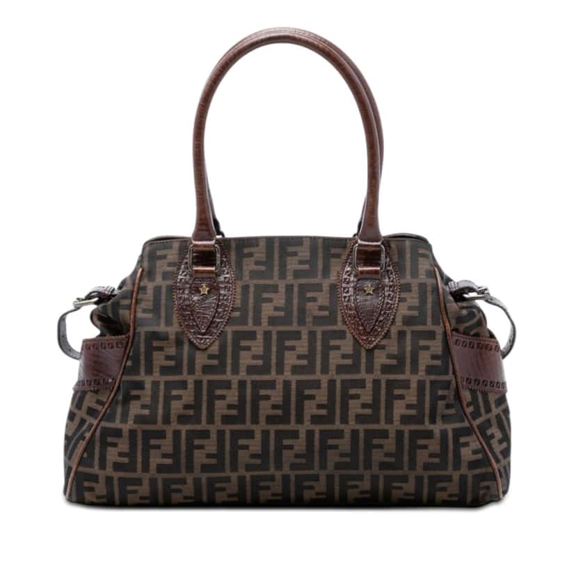 Fendi Zucca Canvas Etniko Handbag Brown Very good condition - Front View