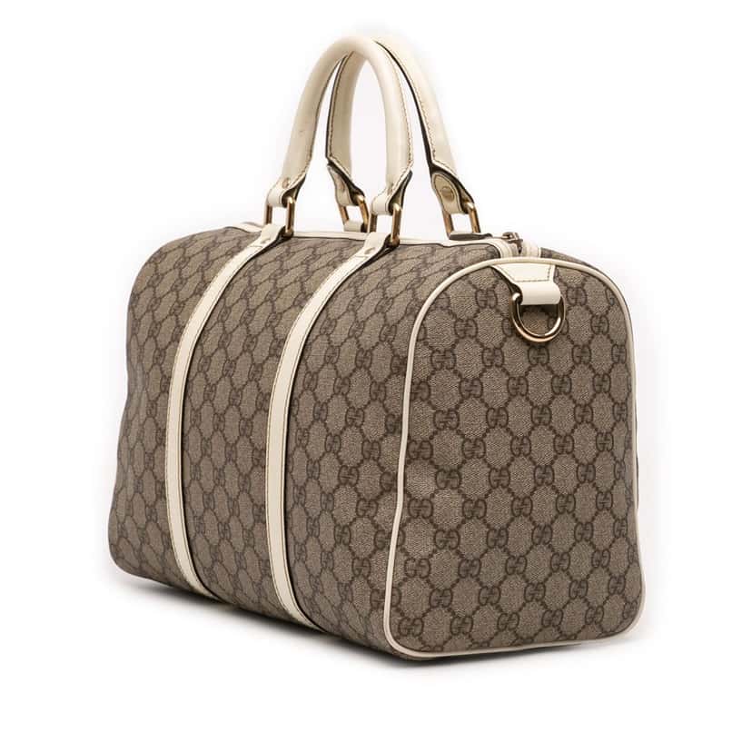 Gucci Medium GG Supreme Joy Boston Bag Beige Very good condition - Back View