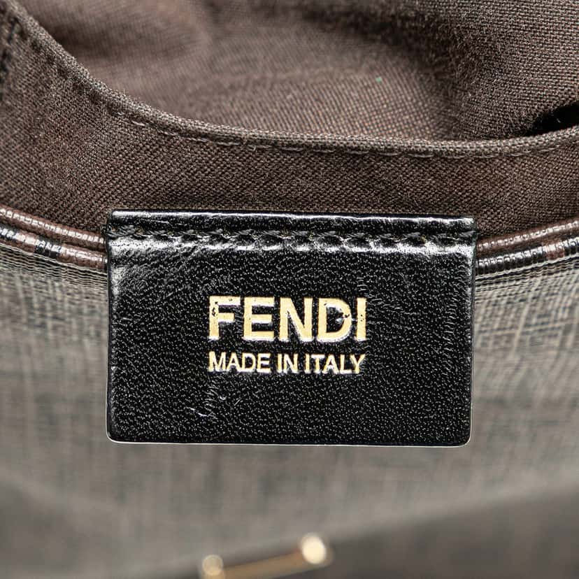 Fendi Zucchino Spalmati Crossbody Brown Very good condition - Box View