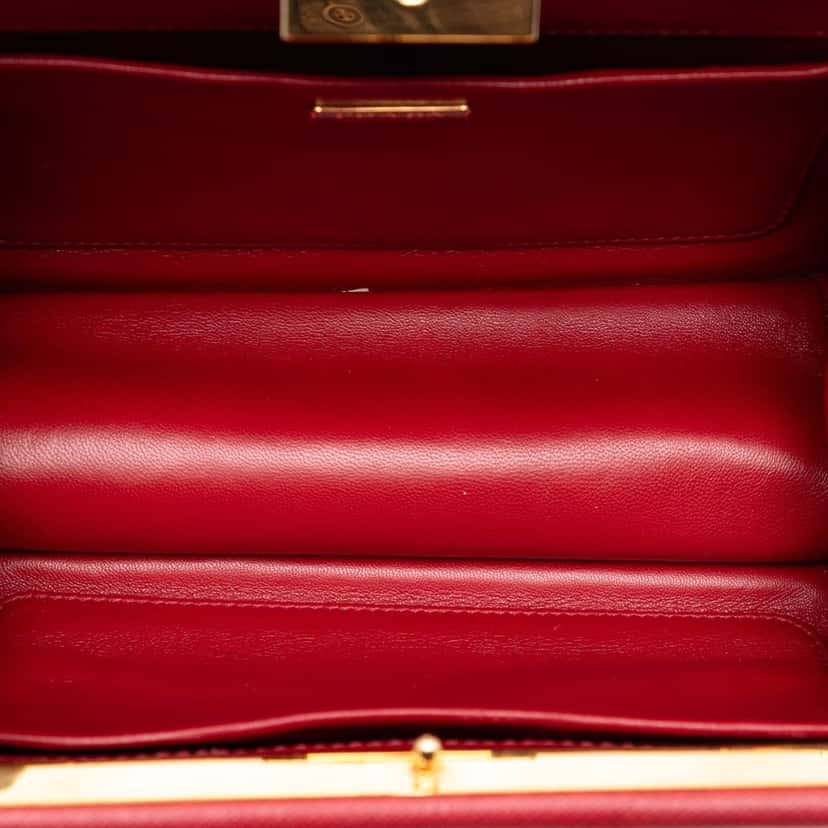 Prada Saffiano and City Calf Light Frame Crossbody Red Leather Very good condition - Model View