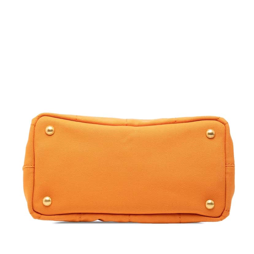 Prada Small Canvas Canapa Logo Satchel Orange Very good condition - Inside View