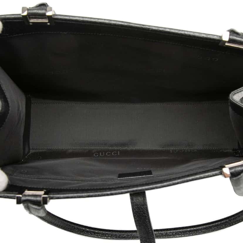 Gucci Calfskin Jackie Tote Black Leather Very good condition - Model View