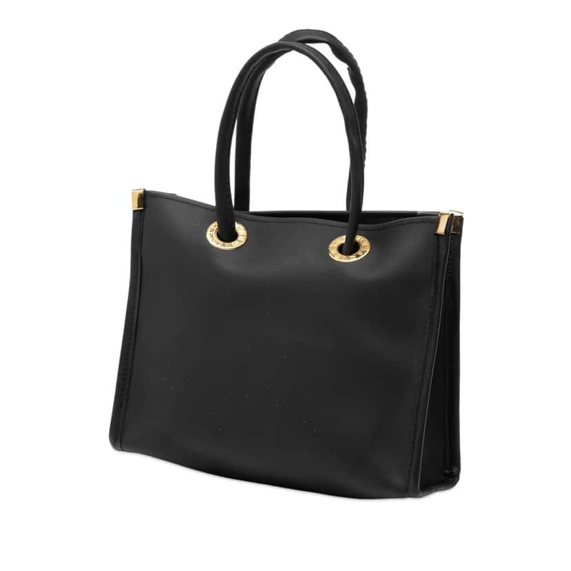 Fendi Mini Rubber FF Logo Shopper Tote Black Very good condition - Back View